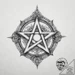Tattoo sketch wiccan pentacle, artistic tatto… – tattoo sketch (№1757351083_0, 08.09.2025 17:04) — tattoovalue.net