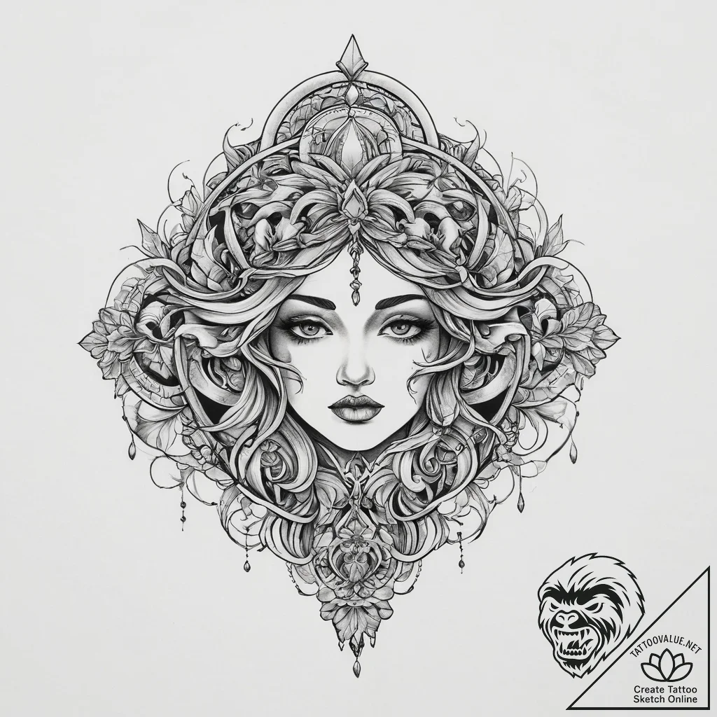 Tattoo sketch bliss, tattoo flash sheet desig... - tattoo sketch (№1757352075_0, 08.09.2025 17:21) — tattoovalue.net