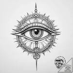 Tattoo sketch eye of ra with a sun – tattoo sketch (№1757352273_0, 08.09.2025 17:24) — tattoovalue.net