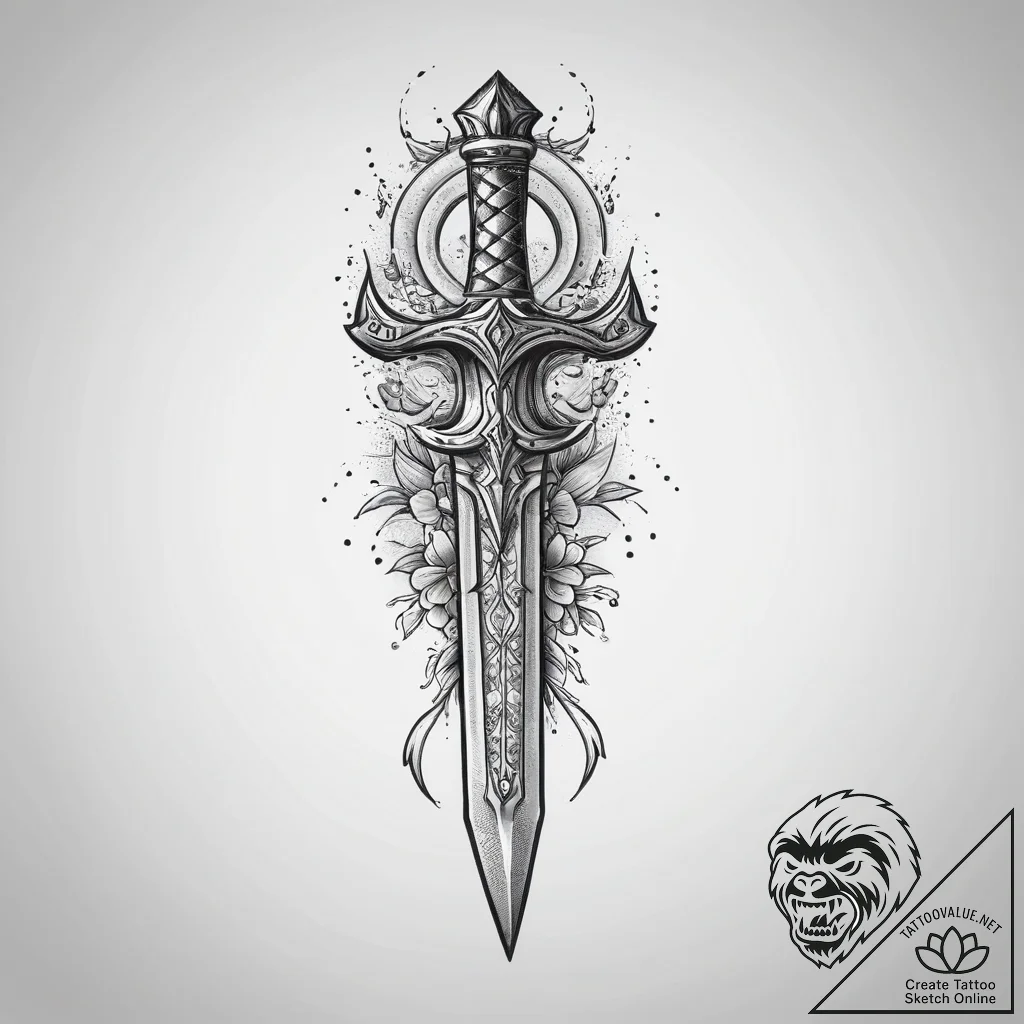 Tattoo sketch dagger tattoo, tattoo flash she... - tattoo sketch (№1757352870_0, 08.09.2025 17:34) — tattoovalue.net