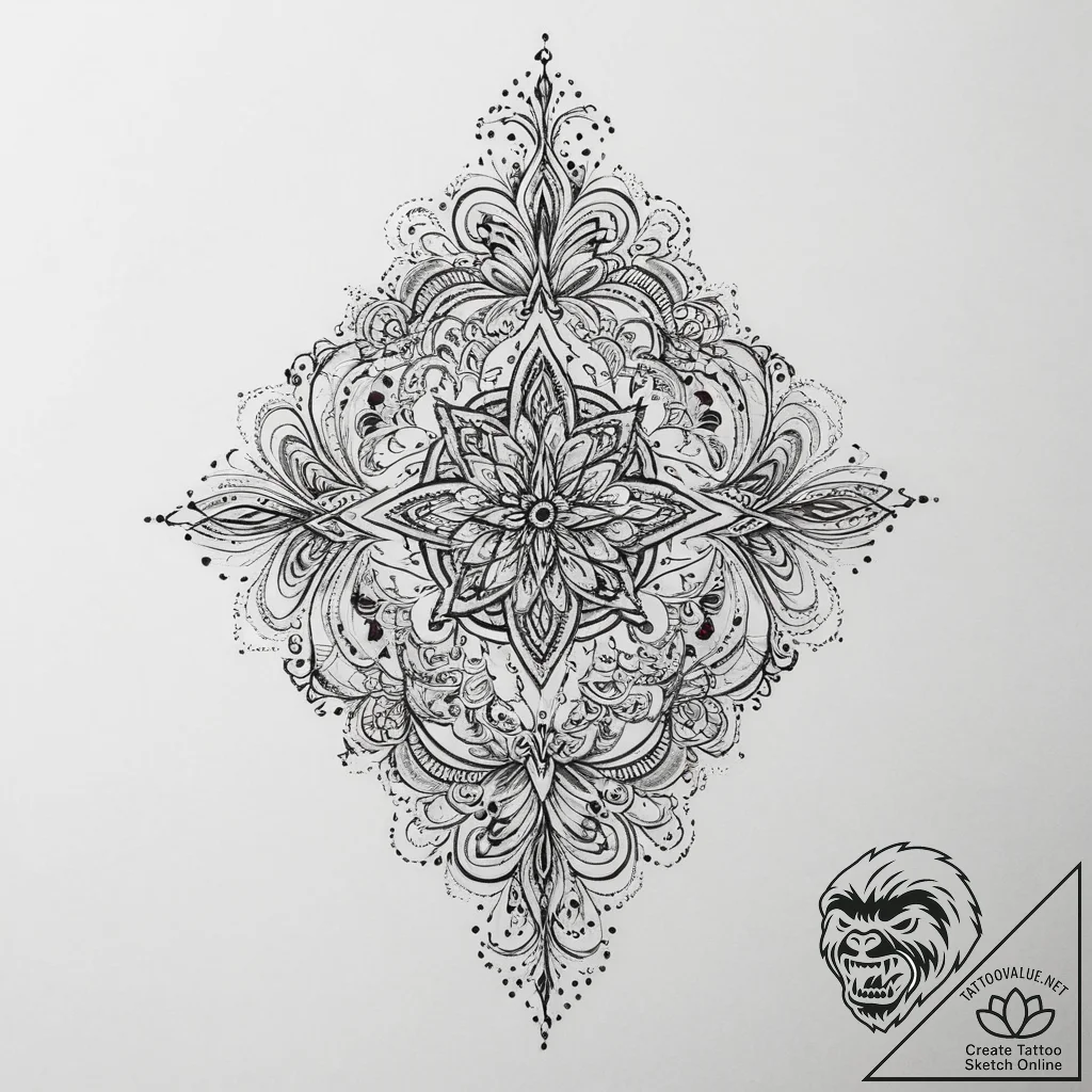Tattoo sketch kingdom, tattoo line art, ornam... - tattoo sketch (№1757353266_0, 08.09.2025 17:41) — tattoovalue.net