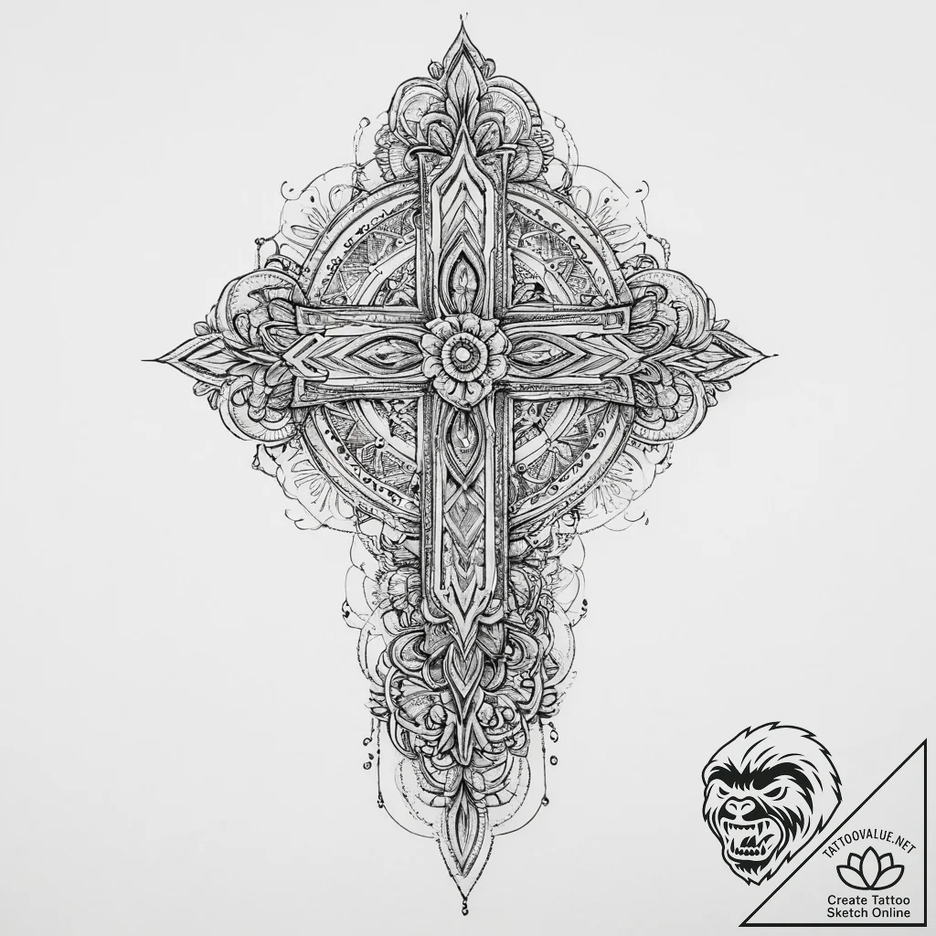 Tattoo sketch cosmic source, tattoo sketch de... - tattoo sketch (№1757354065_0, 08.09.2025 17:54) — tattoovalue.net