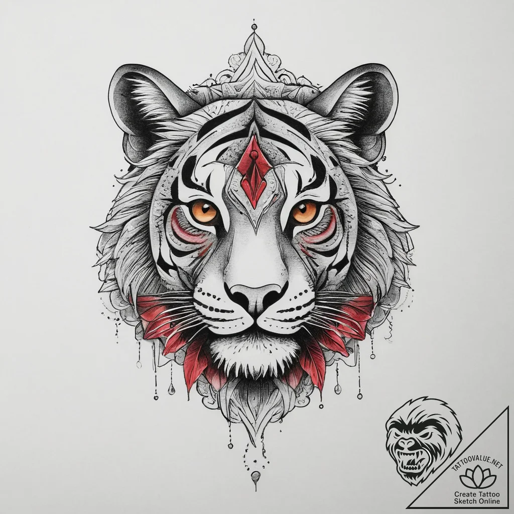 Tattoo sketch ruby, concept art for tattoo, b... - tattoo sketch (№1757354659_0, 08.09.2025 18:04) — tattoovalue.net
