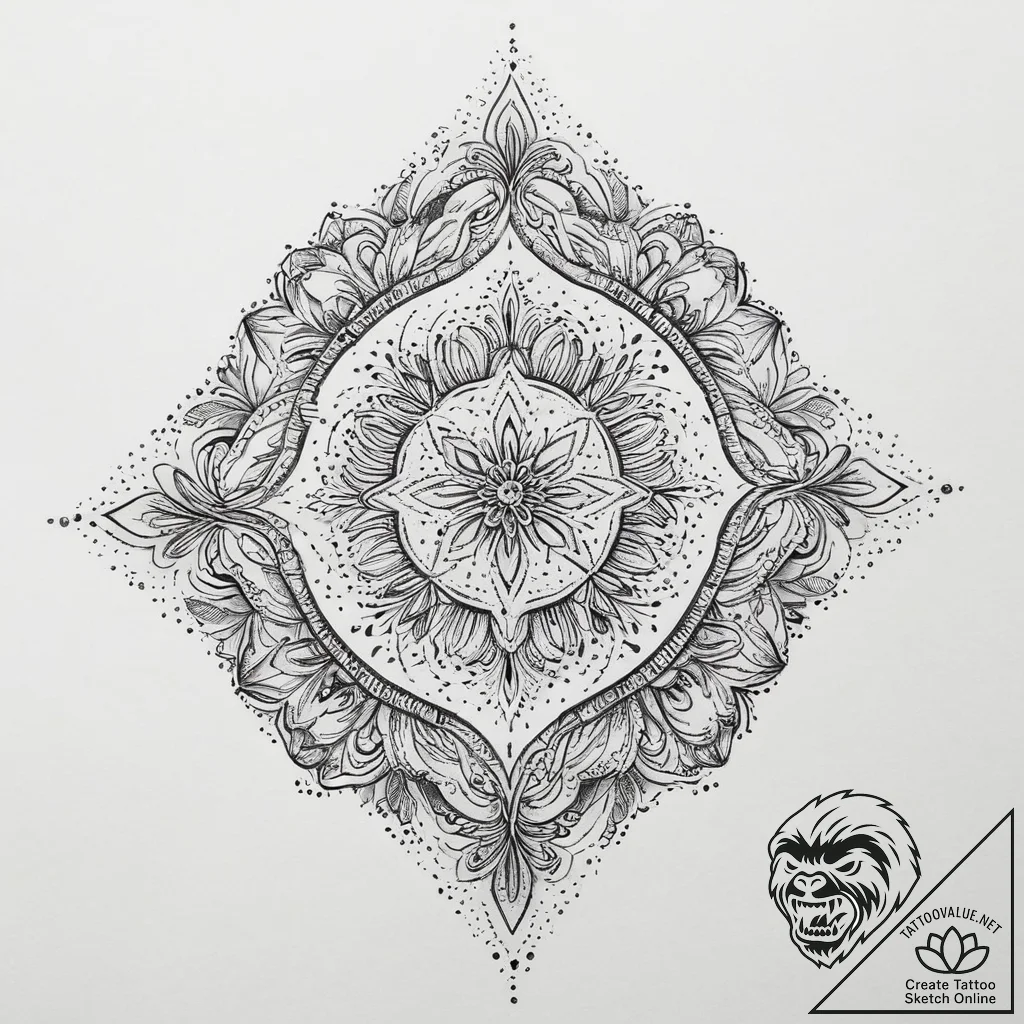 Tattoo sketch oasis, artistic tattoo sketch,... - tattoo sketch (№1757355055_0, 08.09.2025 18:10) — tattoovalue.net
