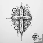 Tattoo sketch cosmic foundation, ink illustra… – tattoo sketch (№1757355857_0, 08.09.2025 18:24) — tattoovalue.net