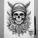 Tattoo sketch soldier with a key, tattoo sket… – tattoo sketch (№1757359243_0, 08.09.2025 19:20) — tattoovalue.net