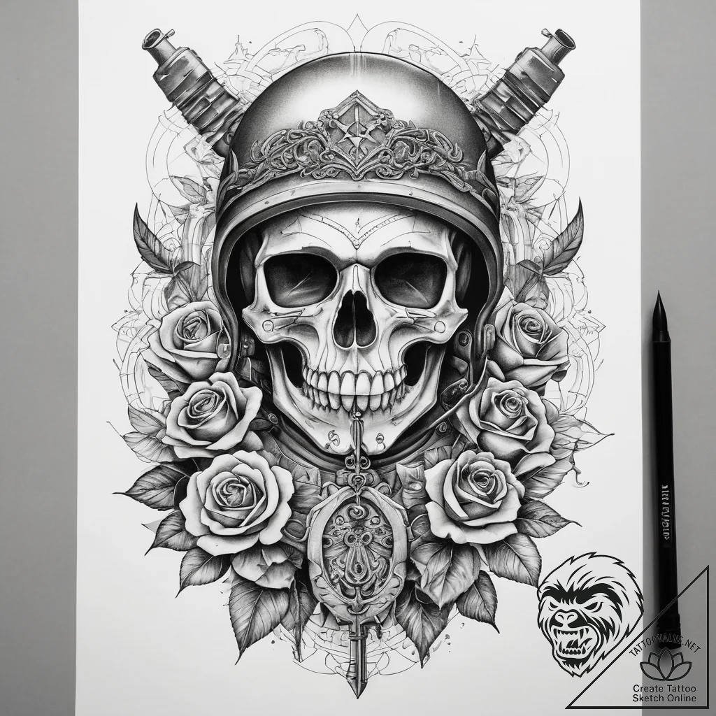 Tattoo sketch soldier with a key, tattoo sket... - tattoo sketch (№1757359243_0, 08.09.2025 19:20) — tattoovalue.net