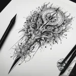 Tattoo sketch scissors, tattoo flash sheet de… – tattoo sketch (№1757360439_0, 08.09.2025 19:40) — tattoovalue.net