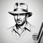 Tattoo sketch indiana jones silhouette, conce… – tattoo sketch (№1757363022_0, 08.09.2025 20:23) — tattoovalue.net