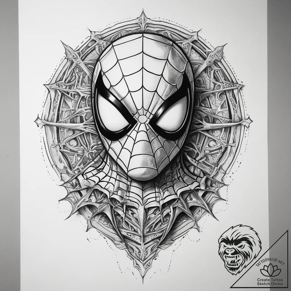 Tattoo sketch spider-man: the animated series... - tattoo sketch (№1757363620_0, 08.09.2025 20:33) — tattoovalue.net