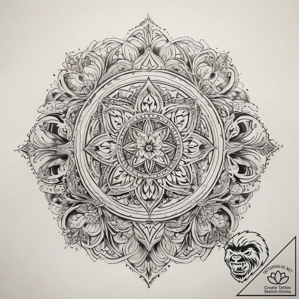 Tattoo sketch blessed being, tattoo flash she... - tattoo sketch (№1757364013_0, 08.09.2025 20:40) — tattoovalue.net