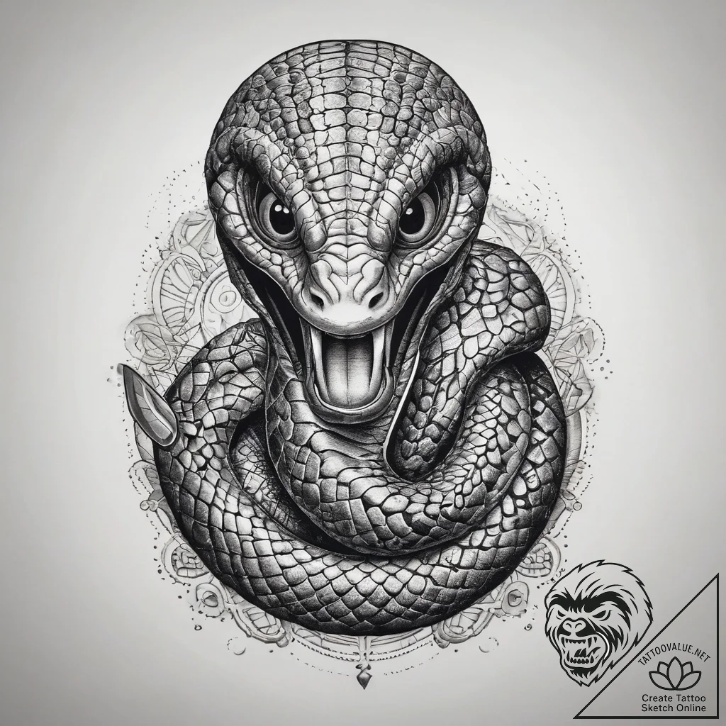 Tattoo sketch cobra tattoo, artistic tattoo s... - tattoo sketch (№1757365201_0, 08.09.2025 21:00) — tattoovalue.net