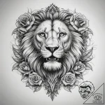 Tattoo sketch graphic лев, tattoo sketch desi… – tattoo sketch (№1757366411_0, 08.09.2025 21:20) — tattoovalue.net