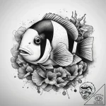 Tattoo sketch anemonefish, tattoo sketch desi… – tattoo sketch (№1757367398_0, 08.09.2025 21:36) — tattoovalue.net
