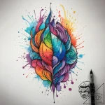 Tattoo sketch узор в виде пера, artistic tatt… – tattoo sketch (№1757367798_0, 08.09.2025 21:43) — tattoovalue.net