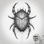 Tattoo sketch horseshoe crab larva, concept a… – tattoo sketch (№1757368192_0, 08.09.2025 21:49) — tattoovalue.net