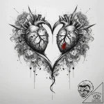 Tattoo sketch two halves of a heart, concept… – tattoo sketch (№1757369371_0, 08.09.2025 22:09) — tattoovalue.net