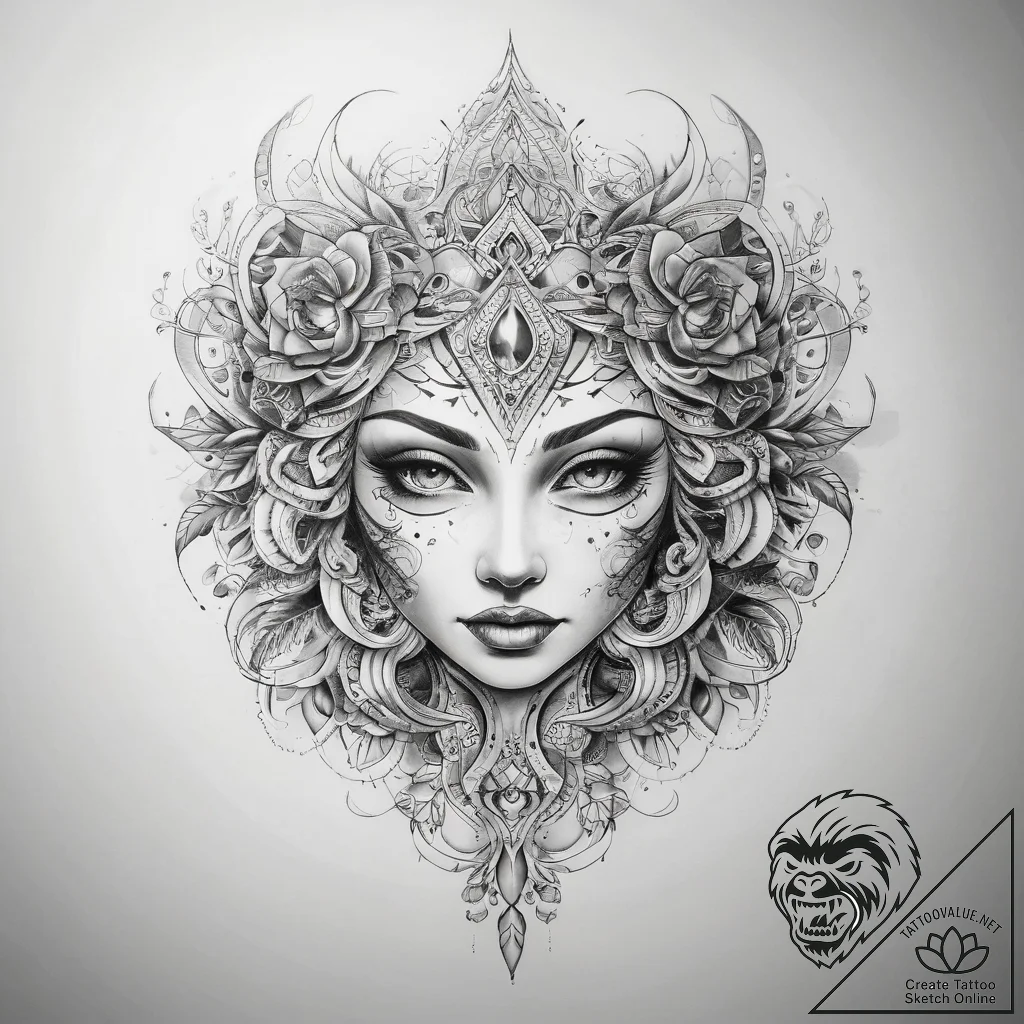 Tattoo sketch silver - tattoo sketch (№1757371957_0, 08.09.2025 22:52) — tattoovalue.net