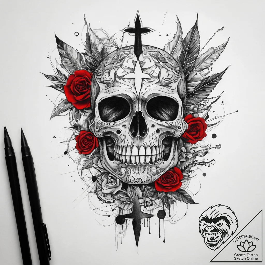 Tattoo sketch silver, ink illustration for ta... - tattoo sketch (№1757372158_0, 08.09.2025 22:55) — tattoovalue.net