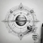 Tattoo sketch solar system, artistic tattoo s… – tattoo sketch (№1757373363_0, 08.09.2025 23:16) — tattoovalue.net