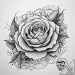 Tattoo sketch fine line of a rose, ink illust… – tattoo sketch (№1757374154_0, 08.09.2025 23:29) — tattoovalue.net