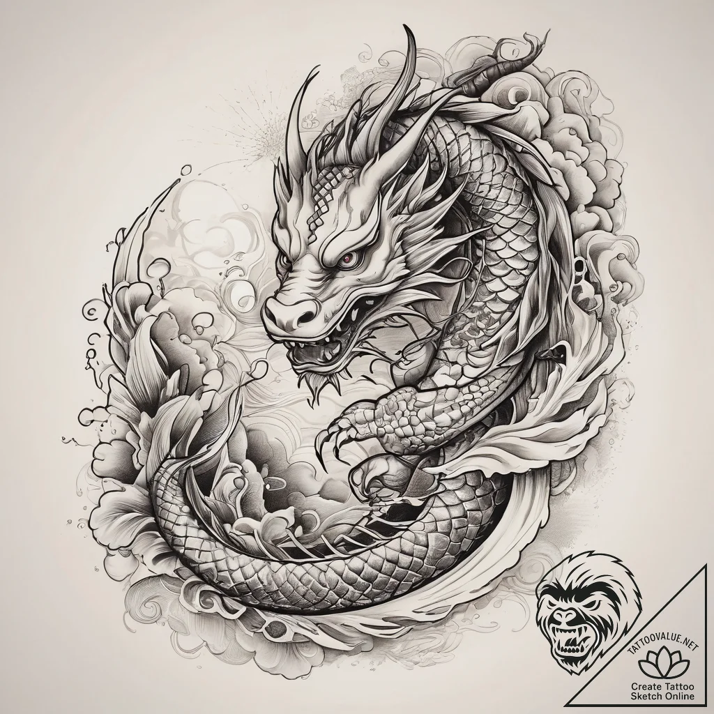 Tattoo sketch dream, ink illustration for tat... - tattoo sketch (№1757375143_0, 08.09.2025 23:45) — tattoovalue.net