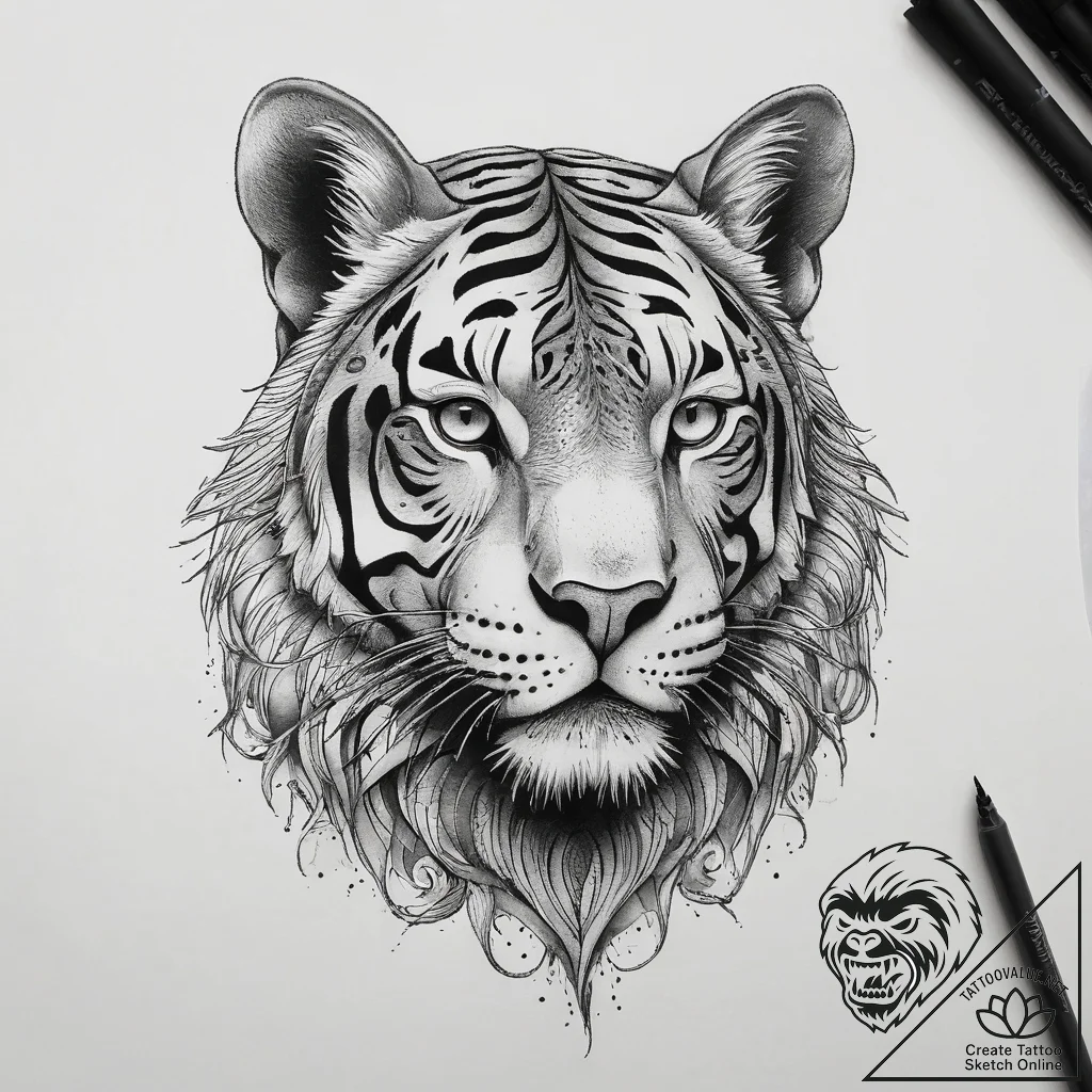 Tattoo sketch тонкие линии в виде животного,... - tattoo sketch (№1757375344_0, 08.09.2025 23:49) — tattoovalue.net