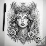 Historical & thematic scenes – tattoo sketch (№1757375740_0, 08.09.2025 23:55) — tattoovalue.net