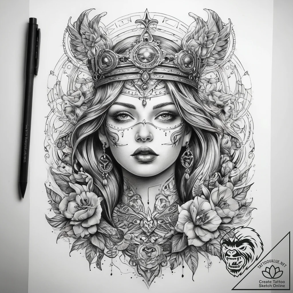 Historical & thematic scenes - tattoo sketch (№1757375740_0, 08.09.2025 23:55) — tattoovalue.net