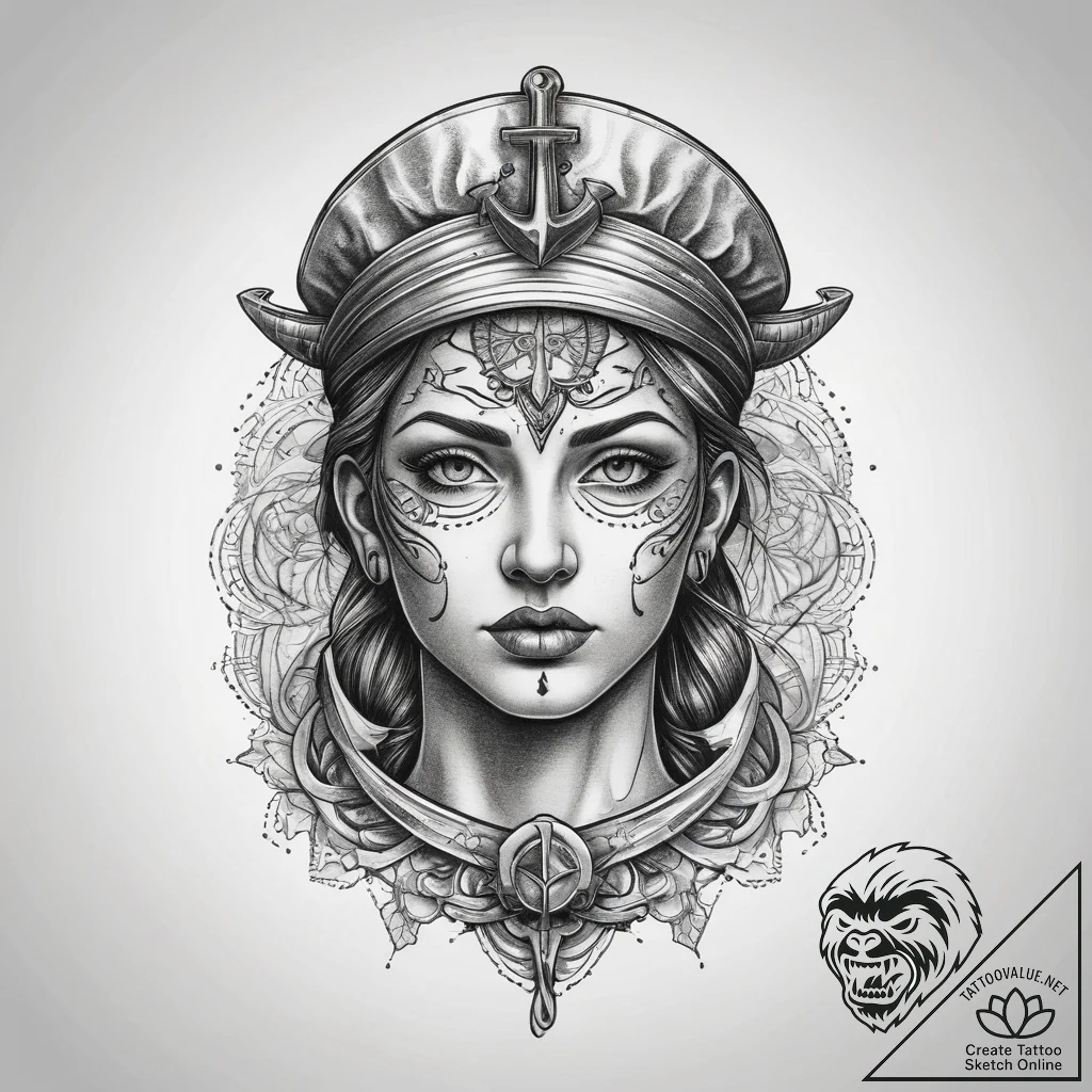 Tattoo sketch divine icon, artistic tattoo sk... - tattoo sketch (№1757376138_0, 09.09.2025 00:02) — tattoovalue.net