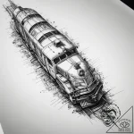 Tattoo sketch узор в виде поезда, ink illustr… – tattoo sketch (№1757378726_0, 09.09.2025 00:45) — tattoovalue.net