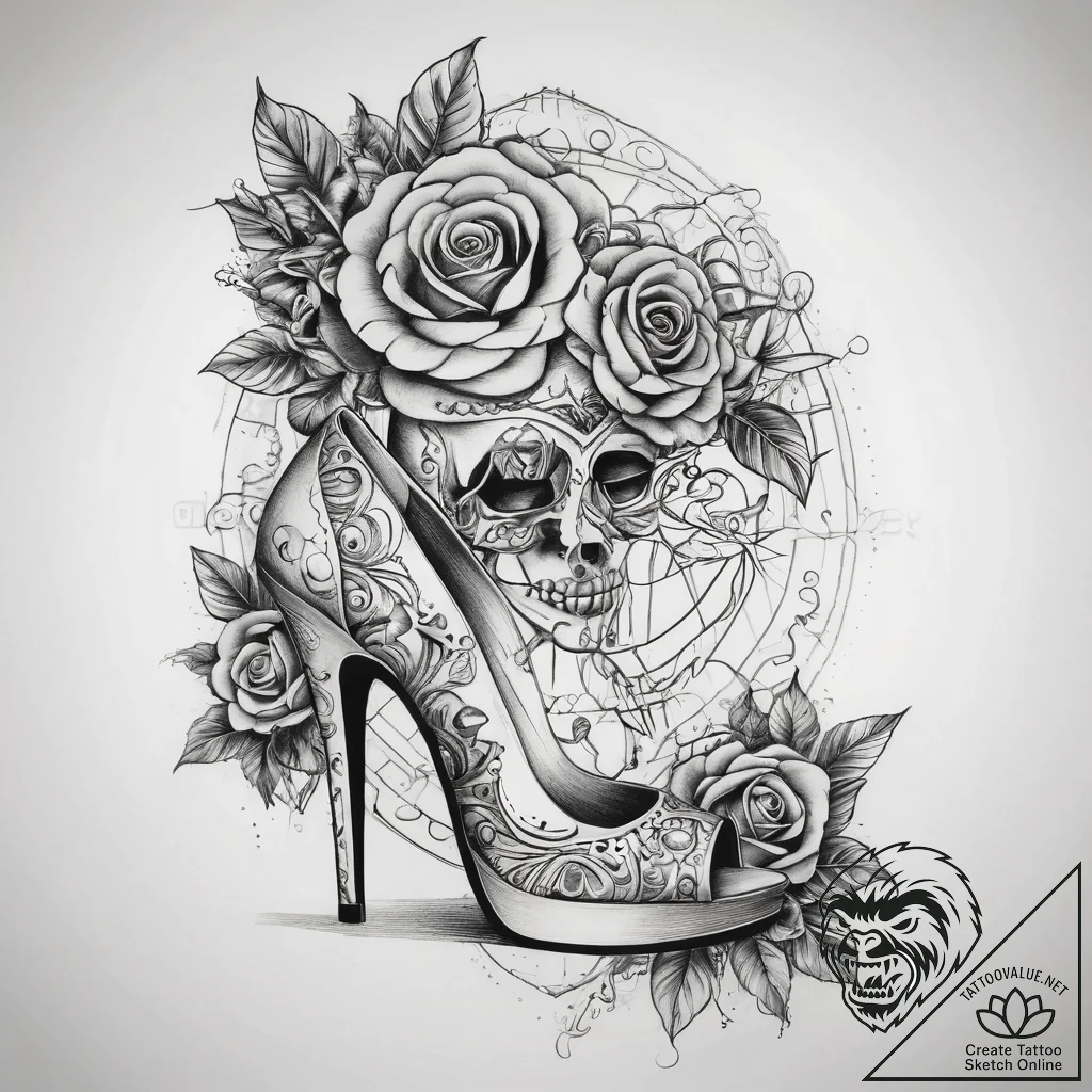 Tattoo sketch high heel tattoo, tattoo drawin... - tattoo sketch (№1757379925_0, 09.09.2025 01:05) — tattoovalue.net