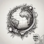 Tattoo sketch globe, tattoo drawing outline,… – tattoo sketch (№1757380129_0, 09.09.2025 01:08) — tattoovalue.net