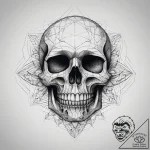 Tattoo sketch skull, ink illustration for tat… – tattoo sketch (№1757380930_0, 09.09.2025 01:22) — tattoovalue.net