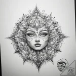 Tattoo sketch cosmic realm – tattoo sketch (№1757381526_0, 09.09.2025 01:32) — tattoovalue.net