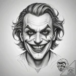 Tattoo sketch joker with a smile, tattoo draw… – tattoo sketch (№1757382508_0, 09.09.2025 01:48) — tattoovalue.net