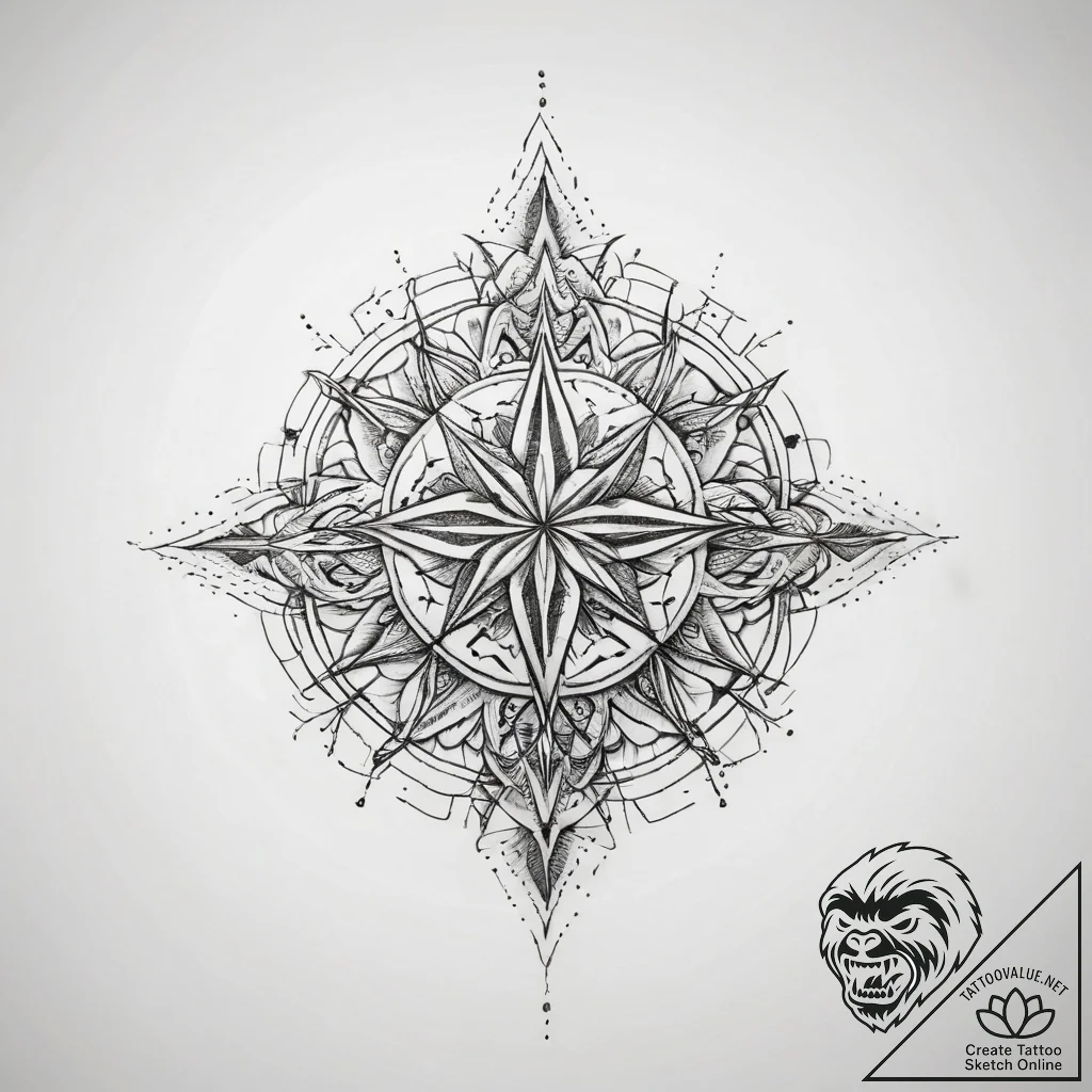 Tattoo sketch divine legend, concept art for... - tattoo sketch (№1757382712_0, 09.09.2025 01:51) — tattoovalue.net