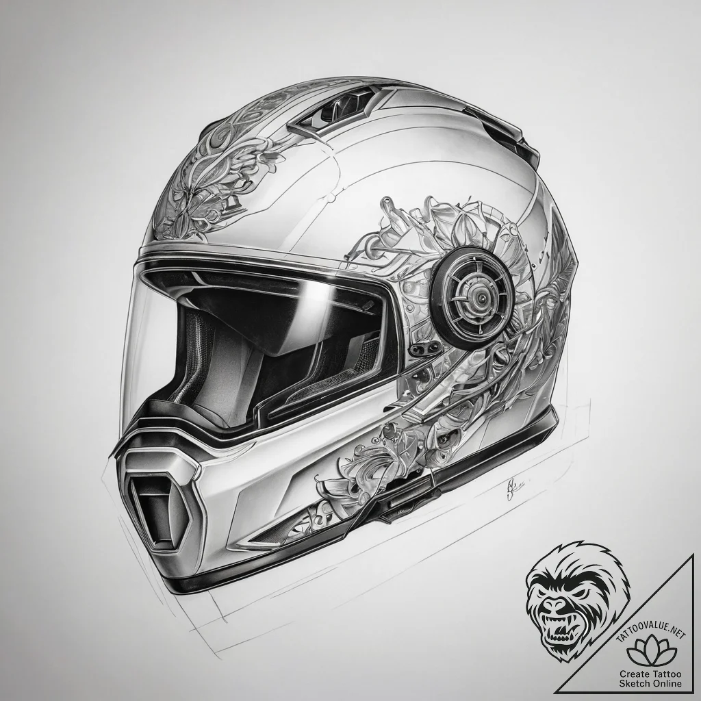 Tattoo sketch helmet, tattoo drawing outline,... - tattoo sketch (№1757383110_0, 09.09.2025 01:58) — tattoovalue.net