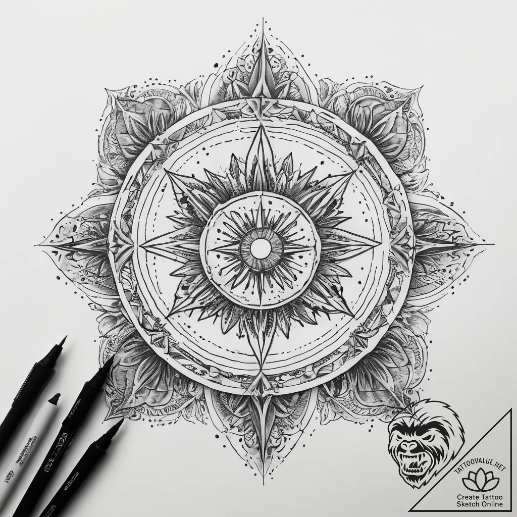 Tattoo sketch cosmic lore, tattoo flash sheet... - tattoo sketch (№1757383707_0, 09.09.2025 02:08) — tattoovalue.net
