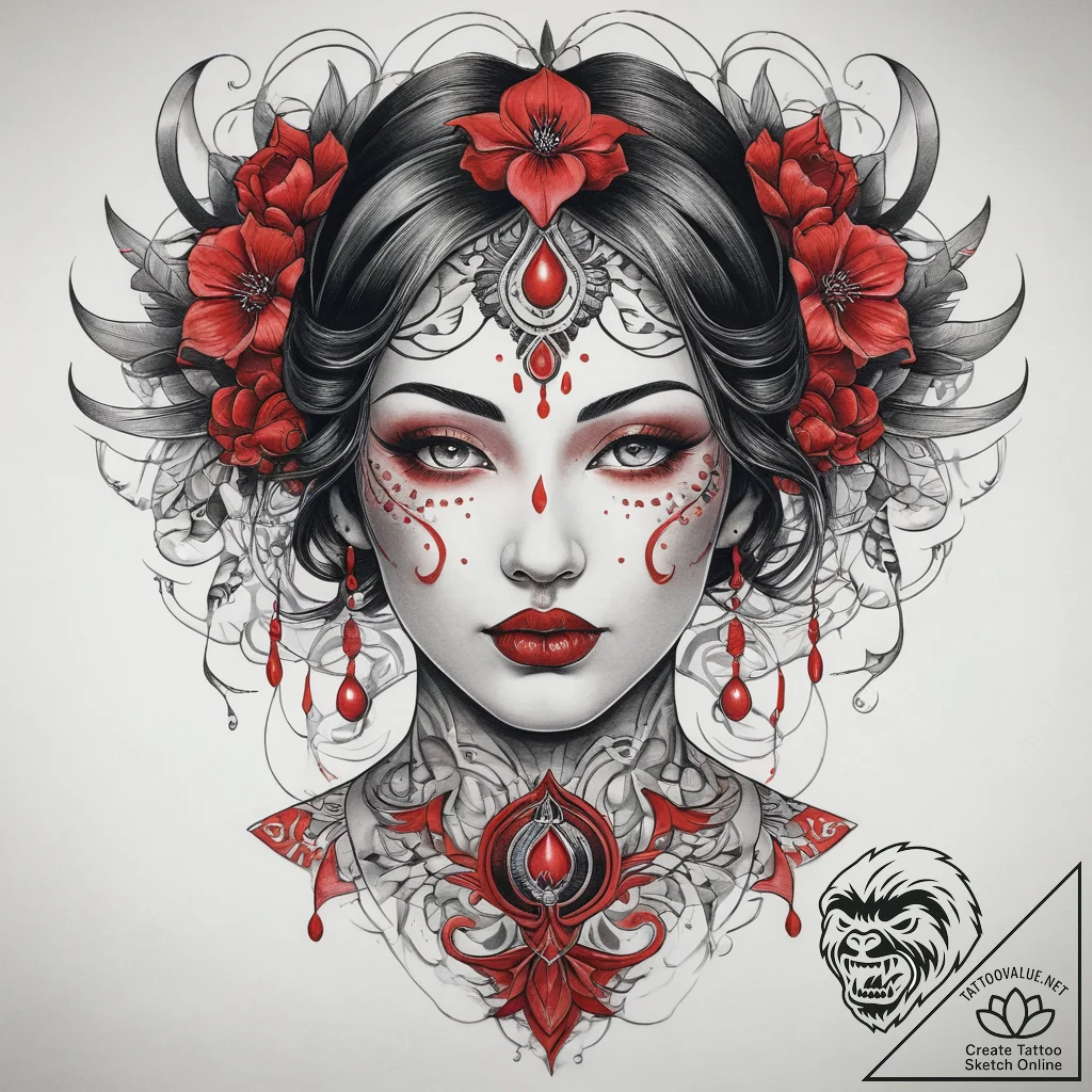 Tattoo sketch spirit, tattoo drawing outline,... - tattoo sketch (№1757384108_0, 09.09.2025 02:15) — tattoovalue.net