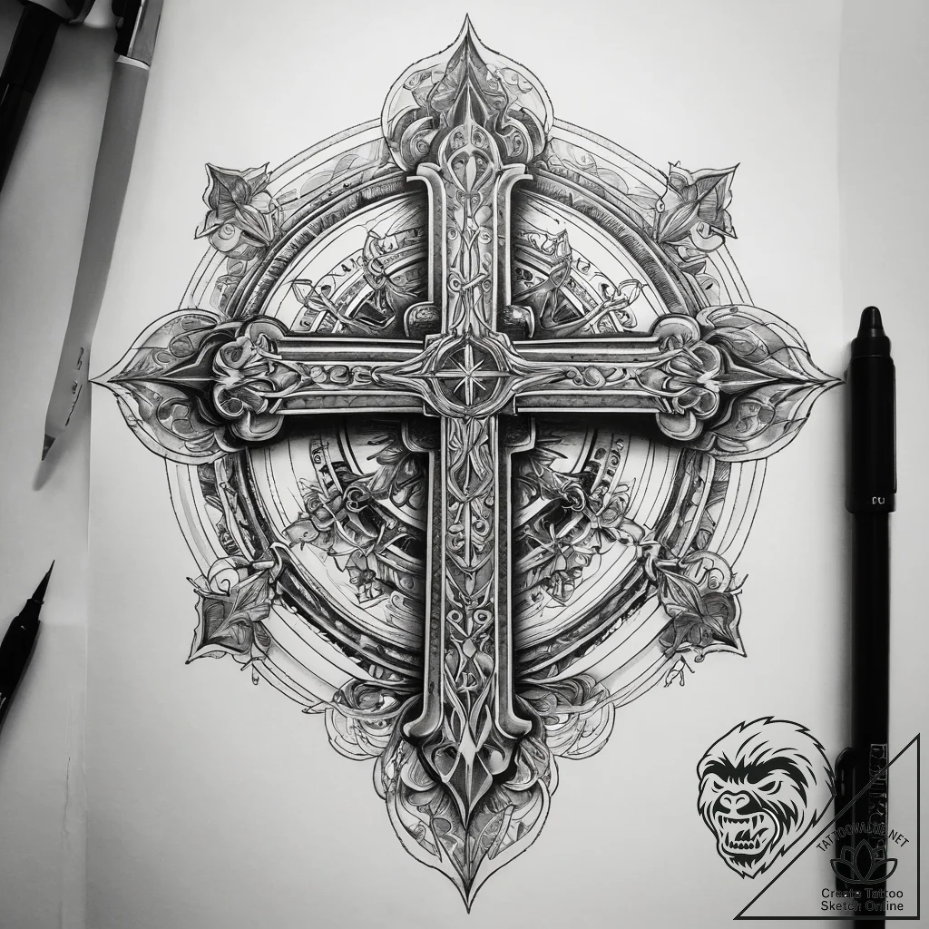 Tattoo sketch holy life, tattoo drawing outli... - tattoo sketch (№1757384703_0, 09.09.2025 02:25) — tattoovalue.net