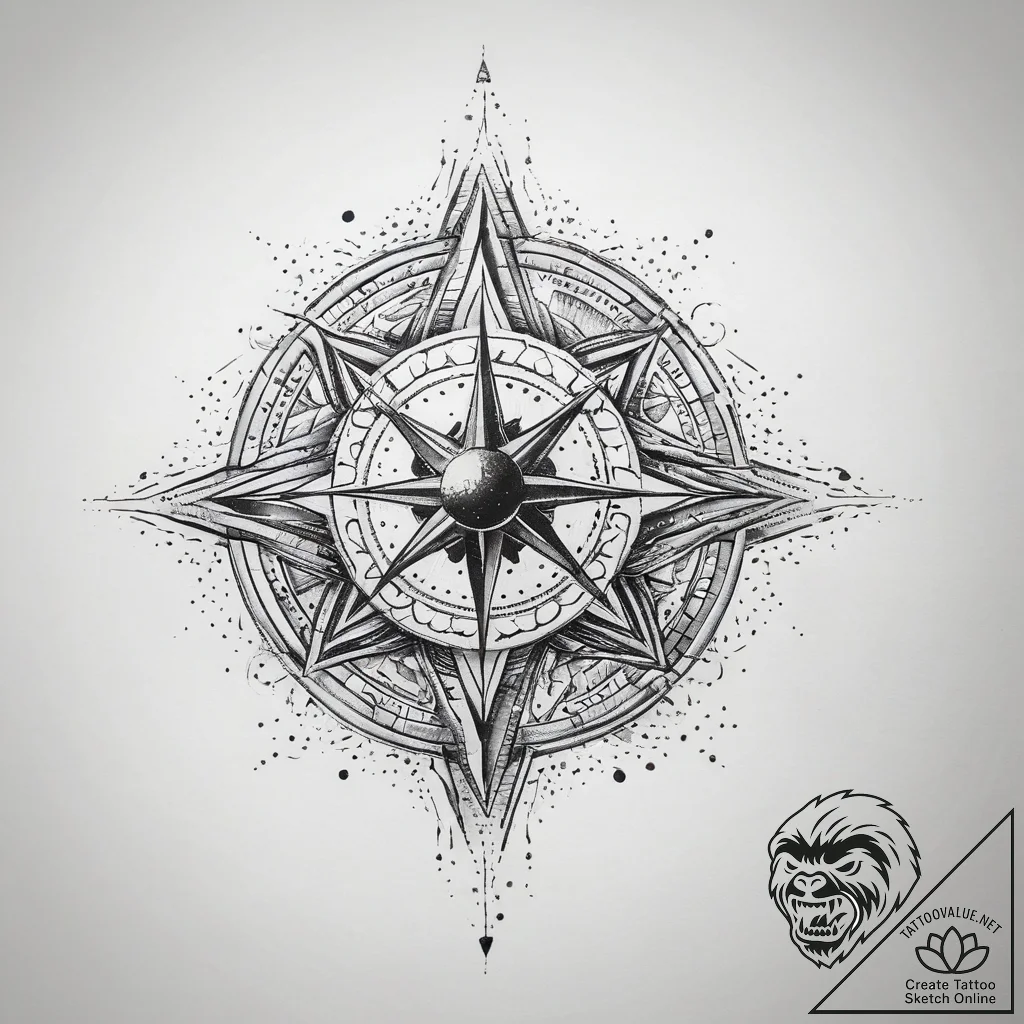 Tattoo sketch cosmic legend, concept art for... - tattoo sketch (№1757384899_0, 09.09.2025 02:28) — tattoovalue.net