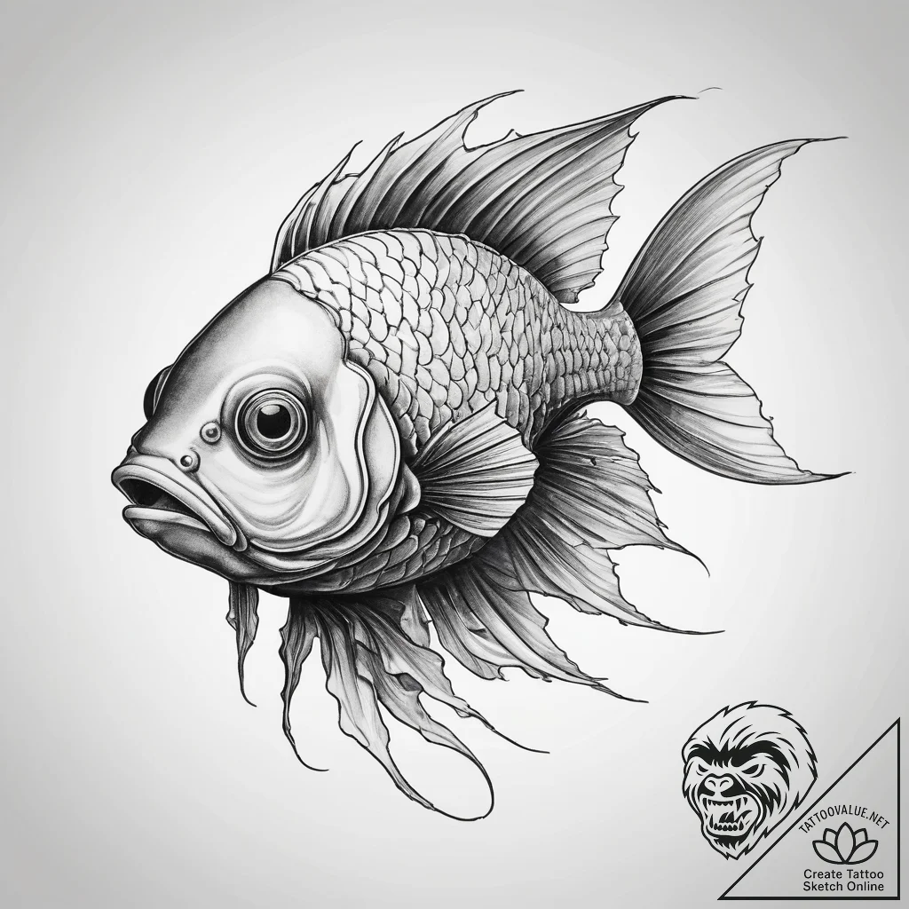 Tattoo sketch abyssal zone fish - tattoo sketch (№1757385095_0, 09.09.2025 02:31) — tattoovalue.net