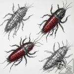 Tattoo sketch copepod, tattoo flash sheet des… – tattoo sketch (№1757386072_0, 09.09.2025 02:47) — tattoovalue.net