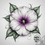 Tattoo sketch morning glory flower, ink illus… – tattoo sketch (№1757386271_0, 09.09.2025 02:51) — tattoovalue.net
