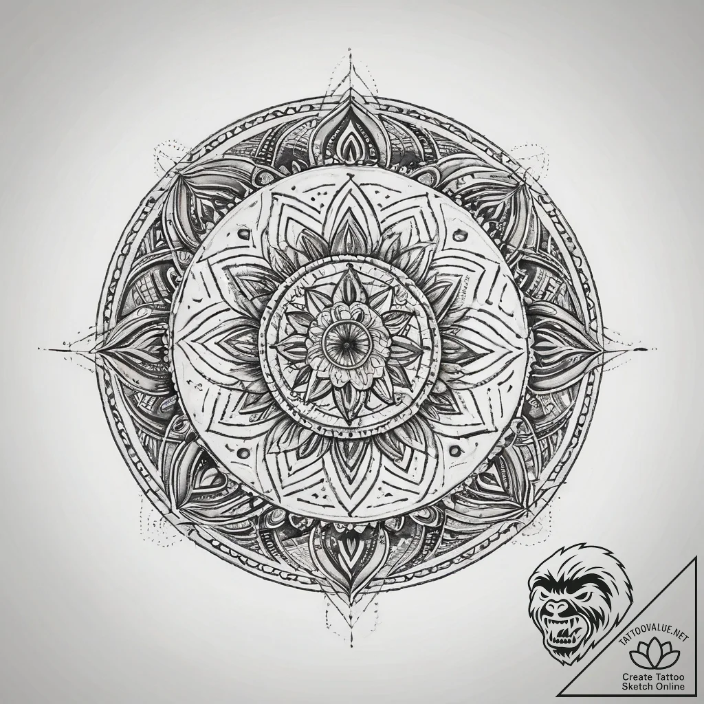 Tattoo sketch circle, tattoo sketch design, s... - tattoo sketch (№1757386671_0, 09.09.2025 02:57) — tattoovalue.net