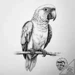Tattoo sketch puns a parrot that says “i’m a… – tattoo sketch (№1757387857_0, 09.09.2025 03:17) — tattoovalue.net