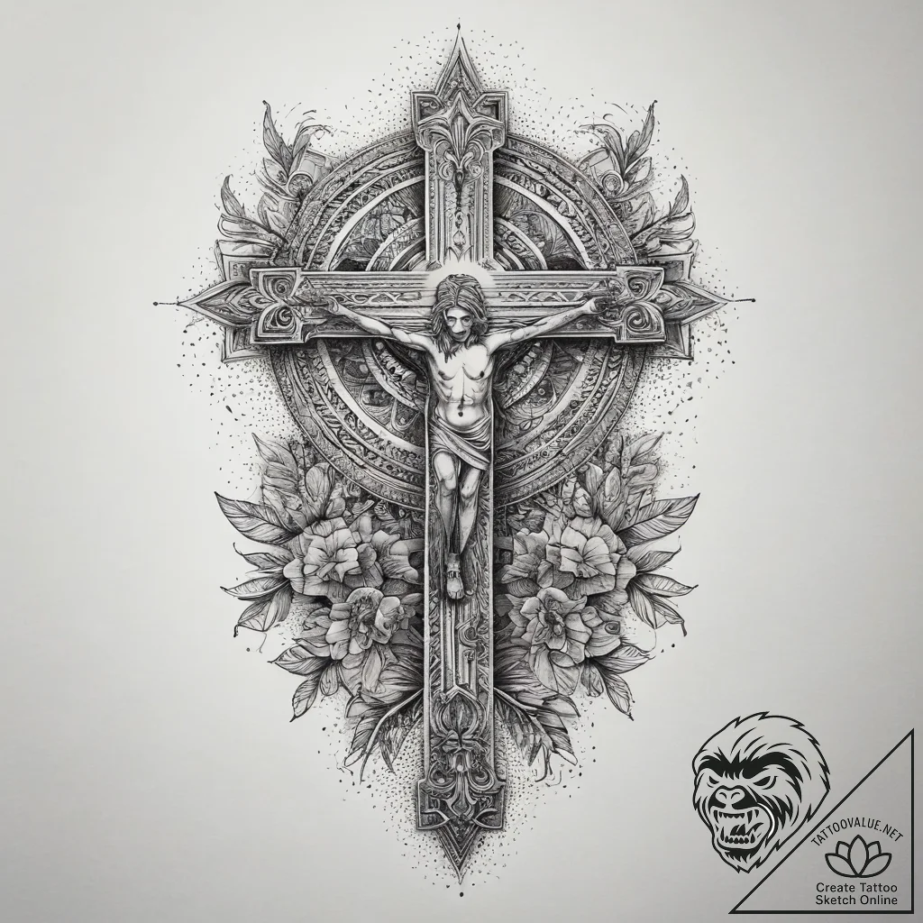 Tattoo sketch mystical figure, tattoo drawing... - tattoo sketch (№1757388854_0, 09.09.2025 03:34) — tattoovalue.net