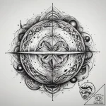 Tattoo sketch cosmic sphere, ink illustration… – tattoo sketch (№1757389638_0, 09.09.2025 03:47) — tattoovalue.net