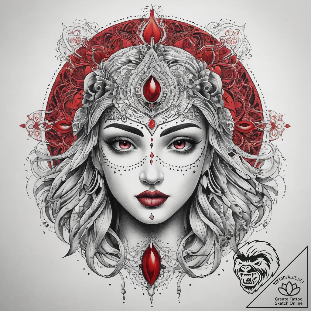 Tattoo sketch guardian spirit, ink illustrati... - tattoo sketch (№1757390231_0, 09.09.2025 03:57) — tattoovalue.net